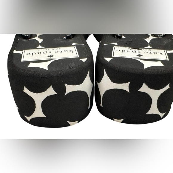 Kate Spade Black and White Polka Dot Wedge Sandals Flip Flops Thong size 7 - Picture 3 of 12